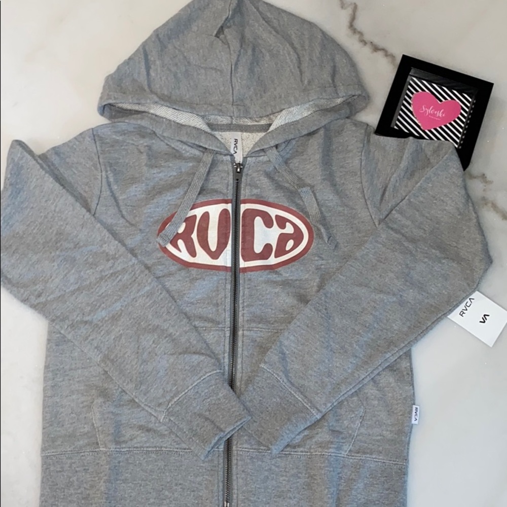 🔥RVCA SLACKER ZIP HOODIE NWT - Picture 7 of 8